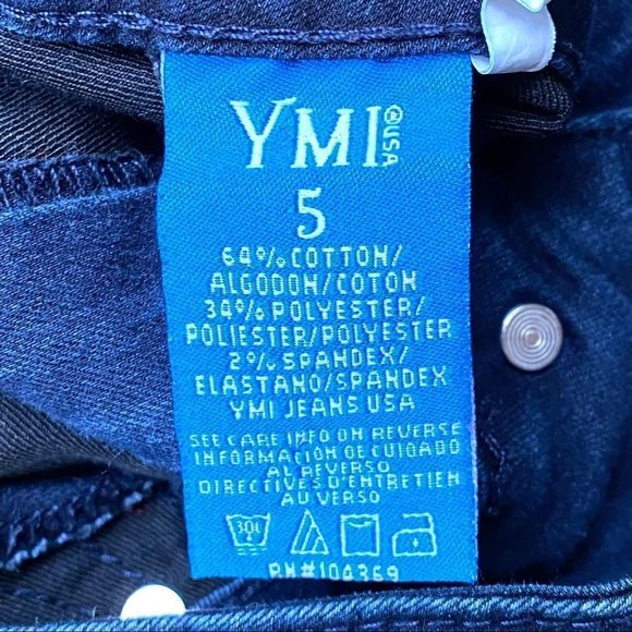 YMI High Rise Dark Wash Denim Jean Shorts 5 - Picture 4 of 10